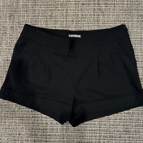 Express Black High Waist Shorts Sleek Design - Picture 1 of 3